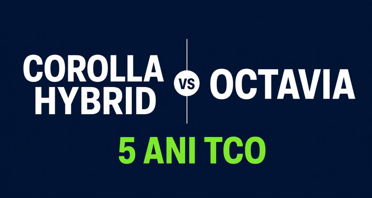 Toyota Corolla Hybrid vs Skoda Octavia: Care Berlină Este Mai Ieftină pe 5 Ani în România?